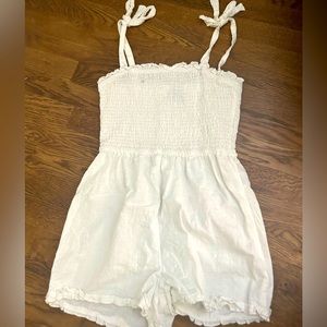 White Shorts Jumpsuit